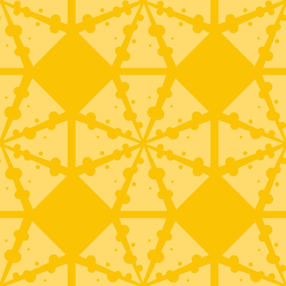 Seamless pattern of triangle slices of cheese on a yellow background vector
