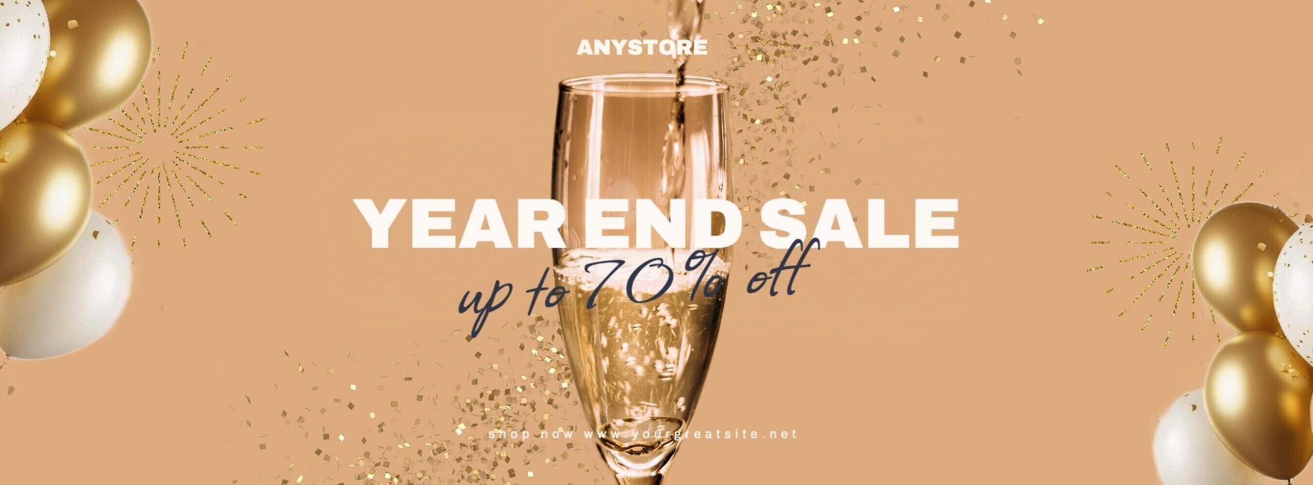 new year end sale facebook cover template