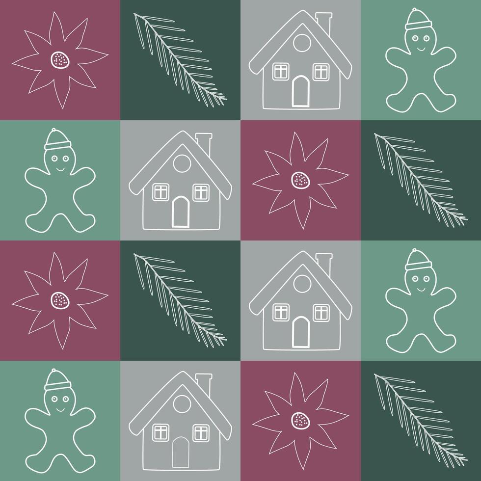 colourful Christmas pattern vector