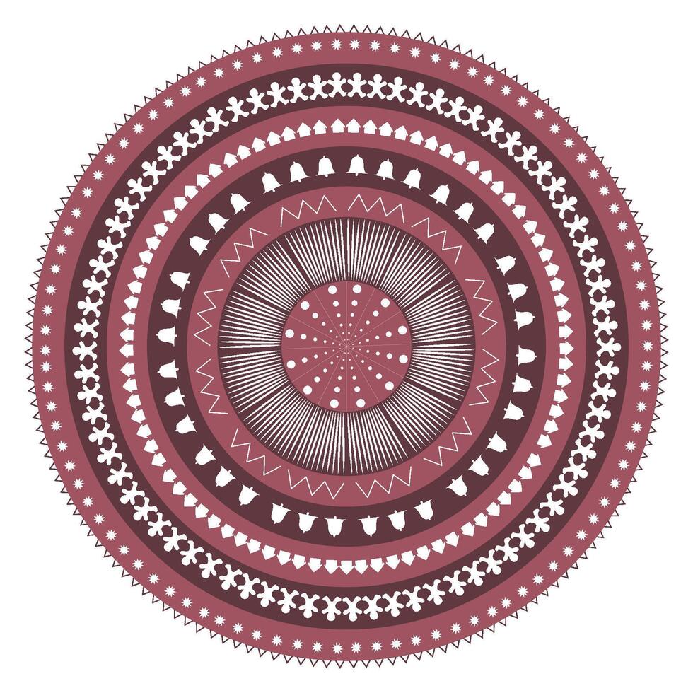 Christmas decoration in red vector