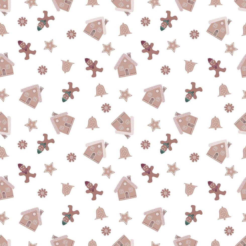 Christmas cookies pattern vector