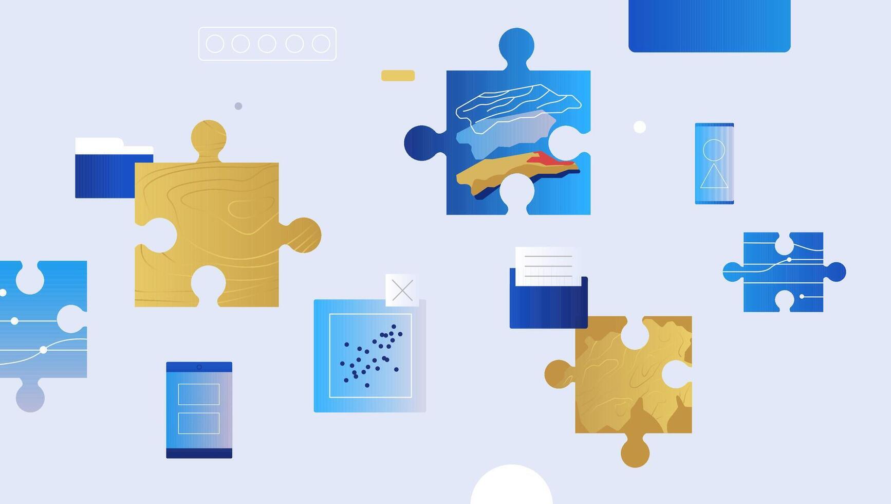 Web interface flat vector