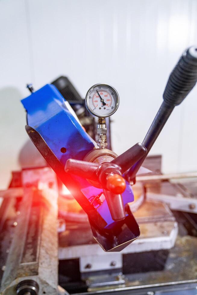 Metalworking engineering equipment. Mechanical metalwork manufacturing. photo