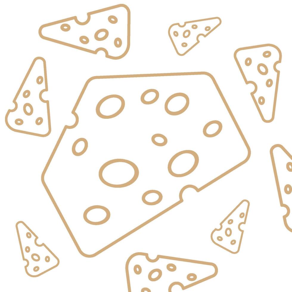 seamless pattern of cheese background vector