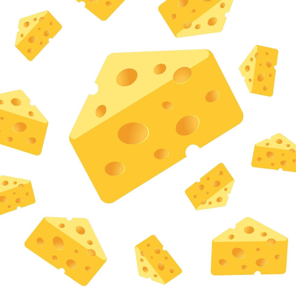 cheddar cheese seamless pattern background vector