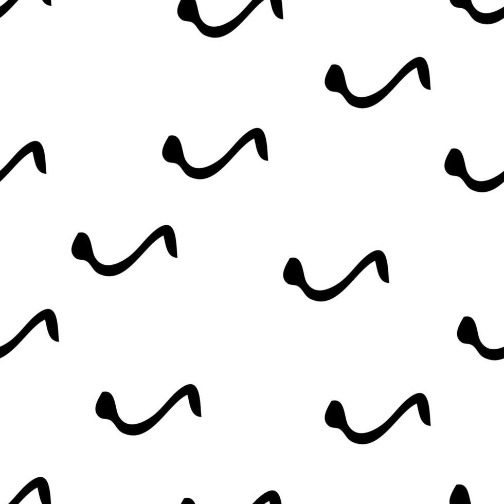 Seamless pattern with sketch squiggle vector