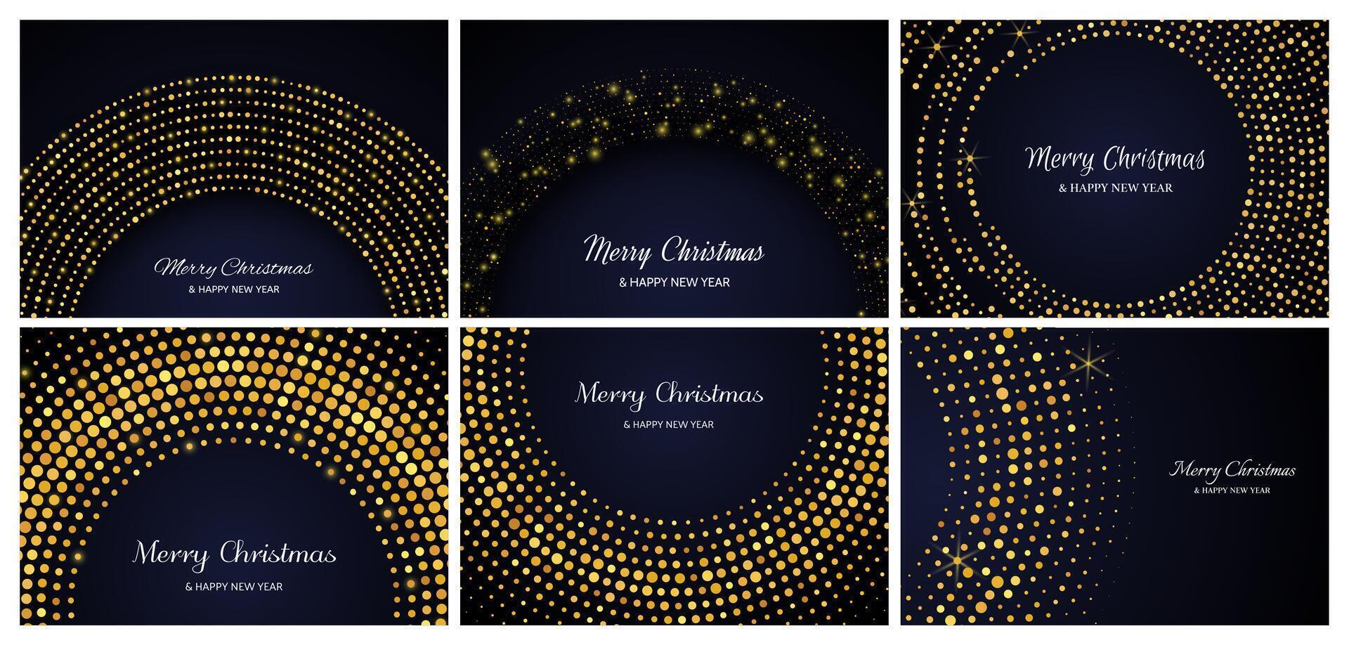 Merry Christmas backgrounds with gold glitter pattern vector