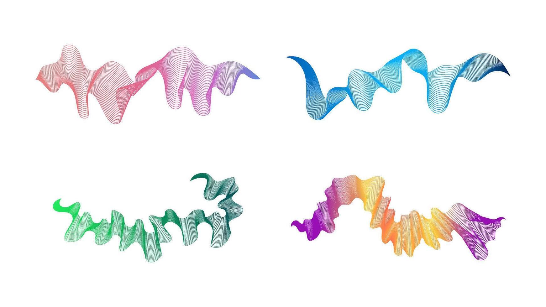 Abstract backdrop with wave gradient lines vector