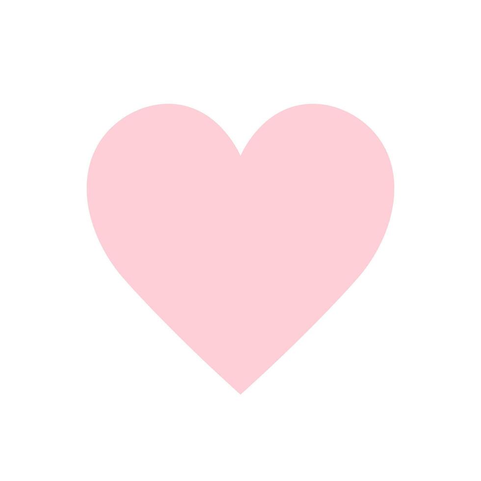 Pink Heart icon. Heart shape Isolated on white background. vector