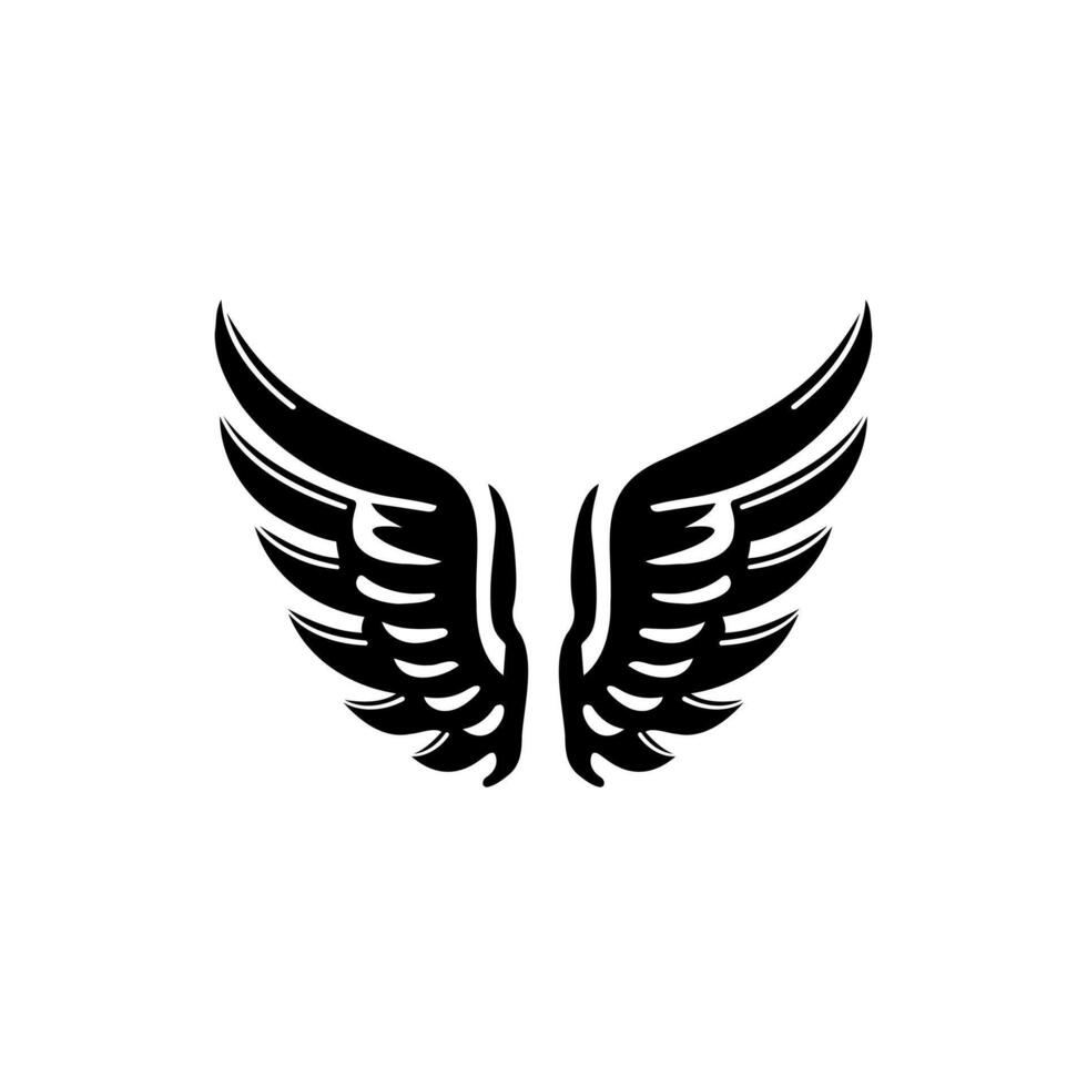 Design wing with a unique style in a minimalist artistic format vector