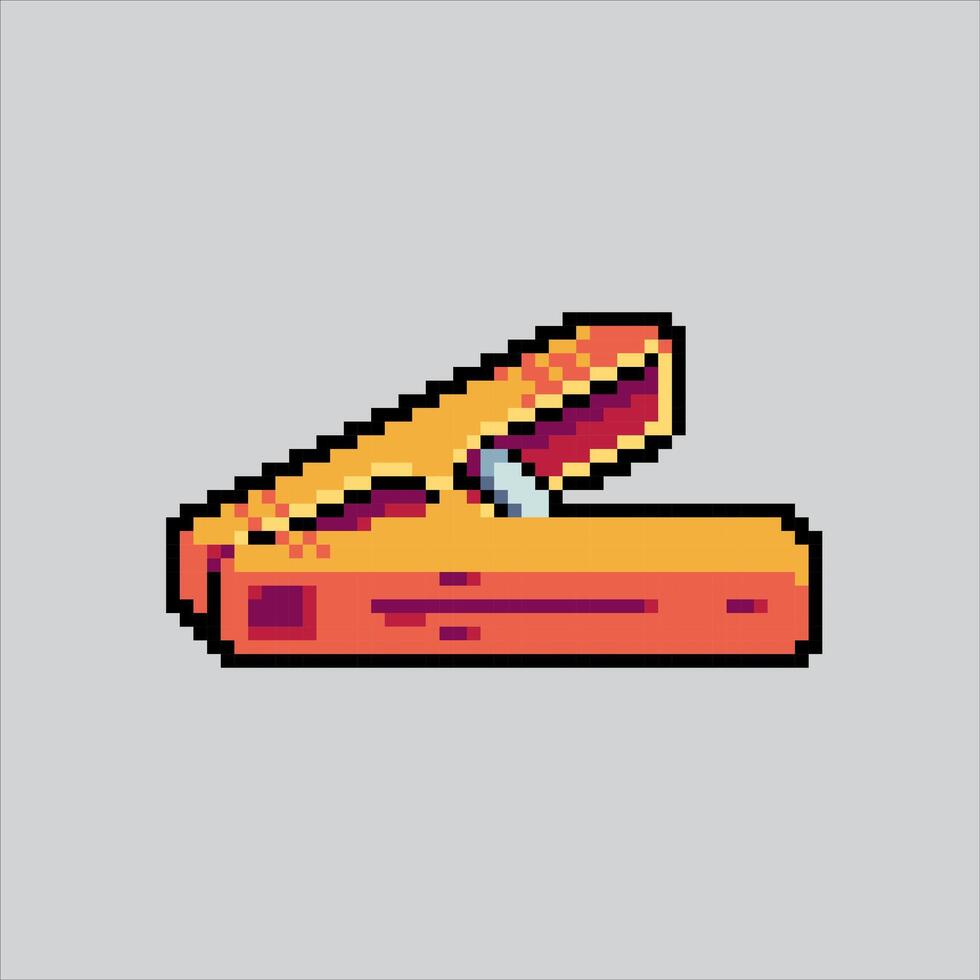 Pixel art illustration Clothes Pin. Pixelated Laundry Pin. Clothes Pin Laundry pixelated for the pixel art game and icon for website and game. old school retro. vector