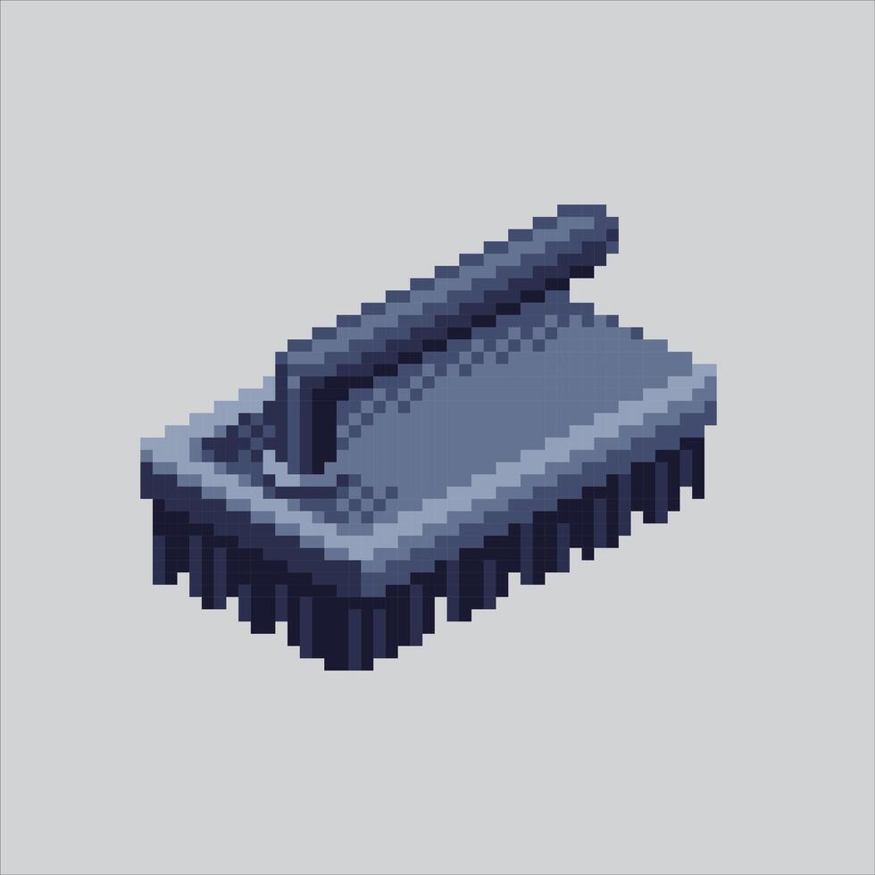 Clothes Brush. Pixelated Washing Brush. Clothes Washing Brush Laundry pixelated for the pixel art game and icon for website and game. old school retro. vector