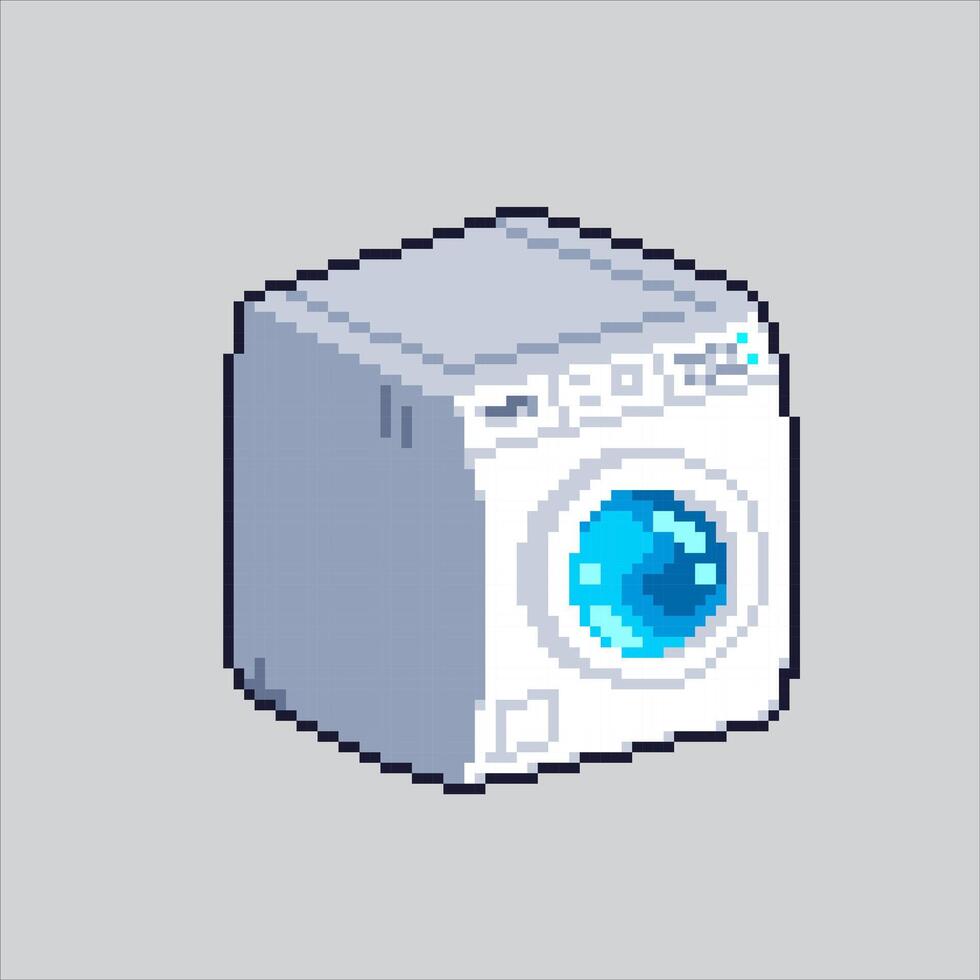 illustration Washing Machine. Pixelated Laundry Machine. Clothes Washing Machine Laundry pixelated for the pixel art game and icon for website and game. old school retro. vector