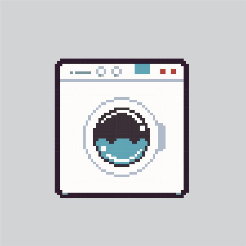 Pixel art illustration Washing Machine. Pixelated Laundry Machine. Clothes Washing Machine Laundry pixelated for the pixel art game and icon for website and game. old school retro. vector