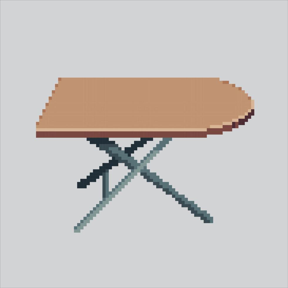 Ironing Board. Pixelated Clothing Board. Ironing Board Clothing Laundry pixelated for the pixel art game and icon for website and game. old school retro. vector