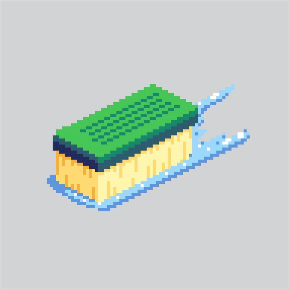 Pixel art illustration Clothes Brush. Pixelated Washing Brush. Clothes Washing Brush Laundry pixelated for the pixel art game and icon for website and game. old school retro. vector