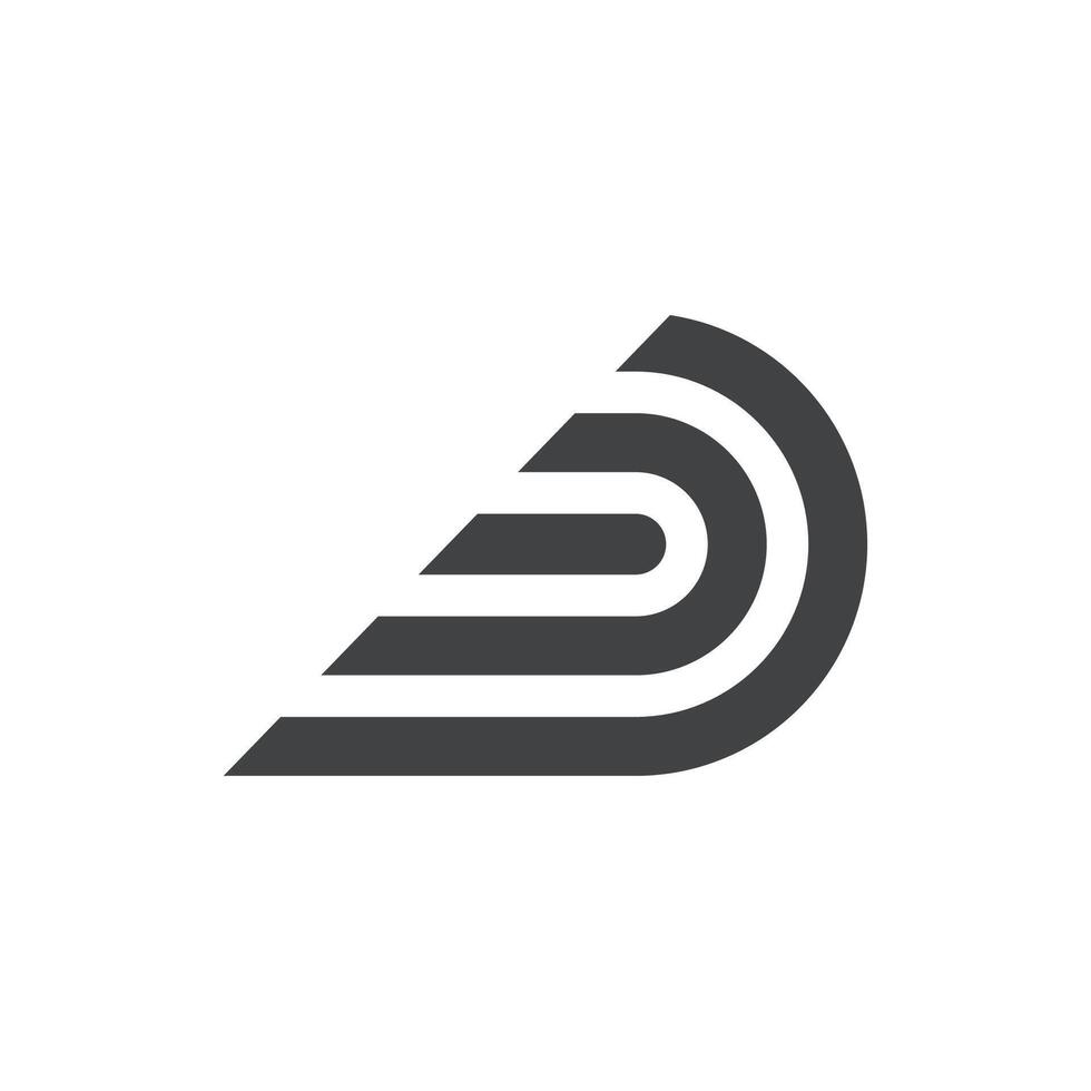 Letter D logo design template vector