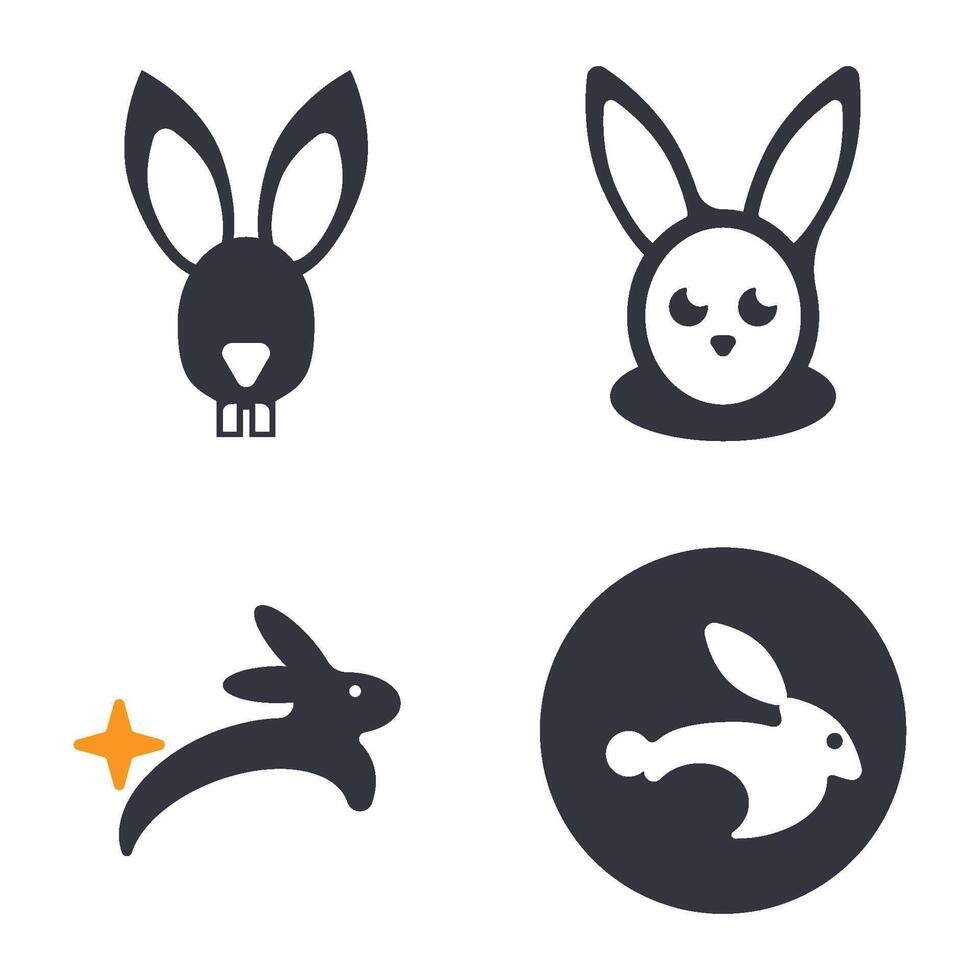 Rabbit Logo Template Icon vector