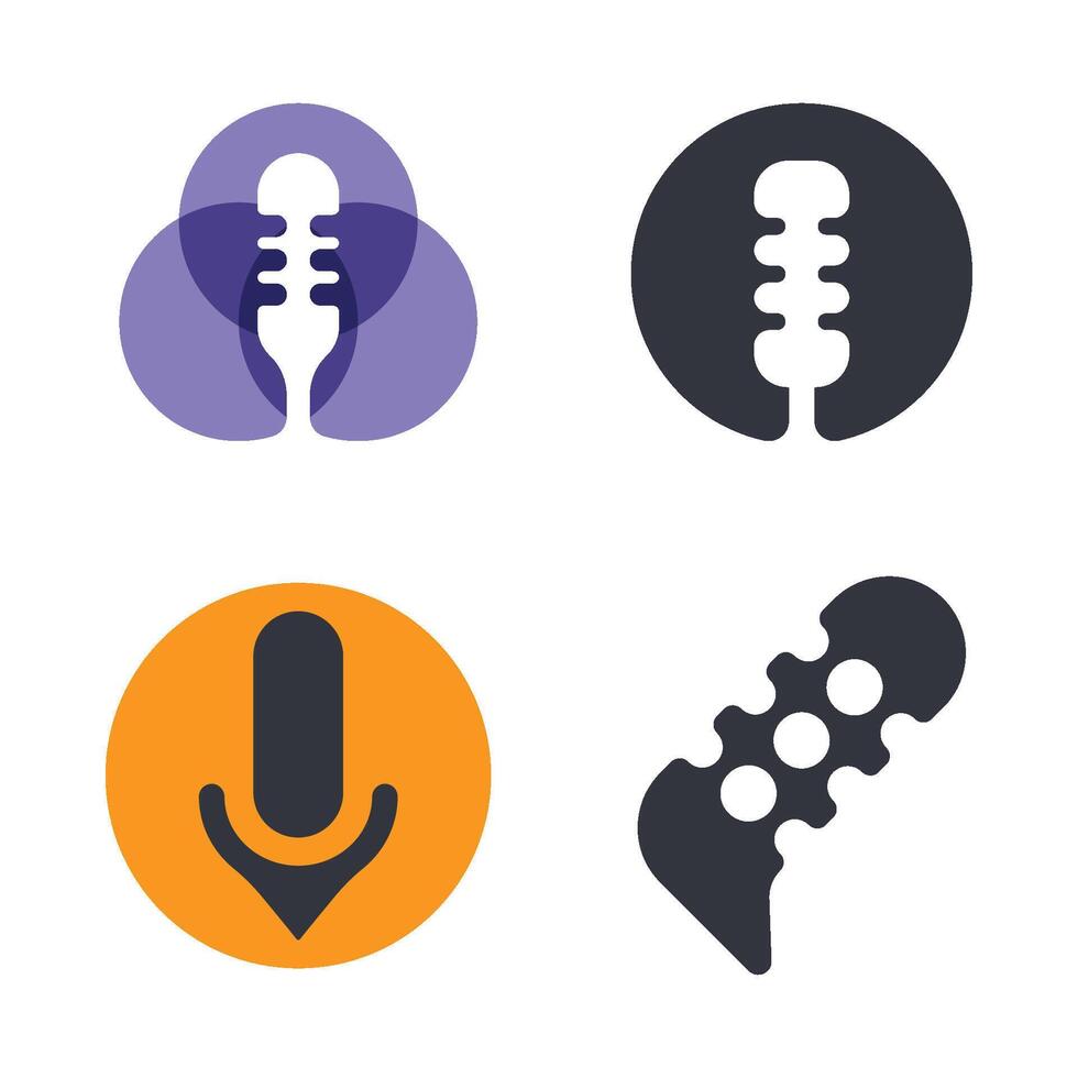 Microphone Logo Template Icon vector