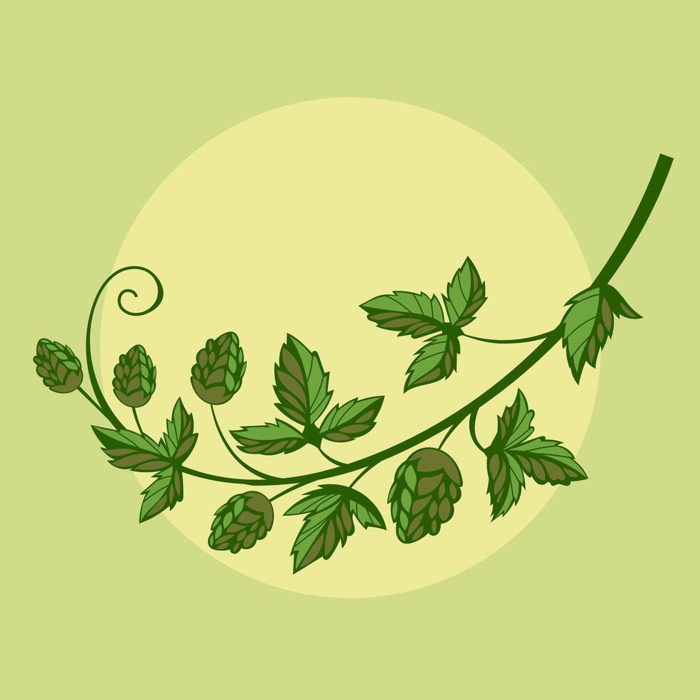 Hops in Bloom The Heart of Craft Beer Illustration vector
