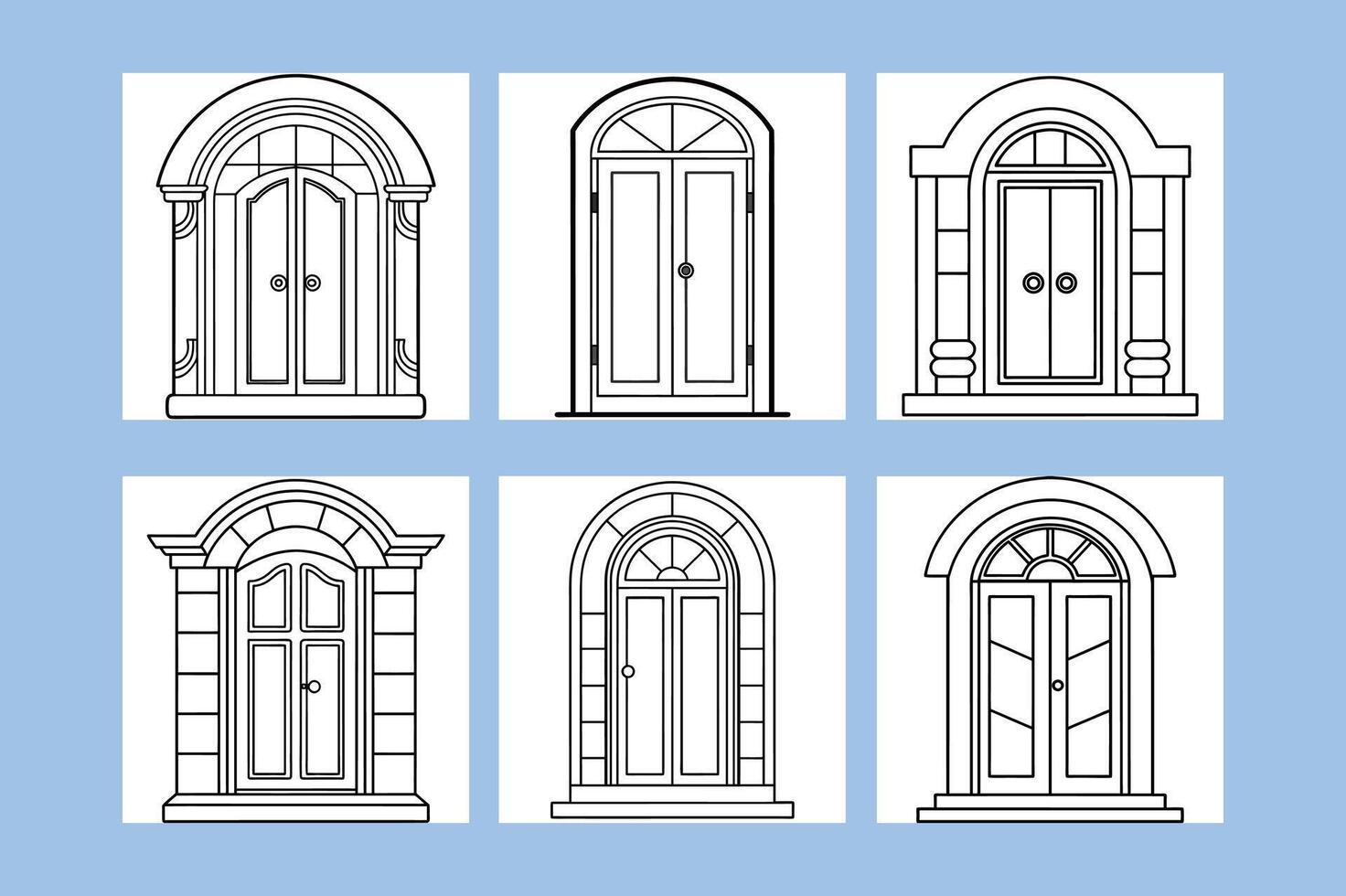 Door on white background vector