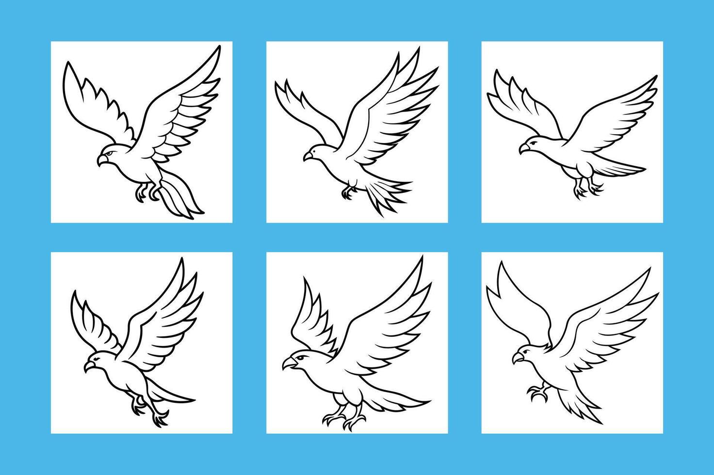 eagle wings spread vector