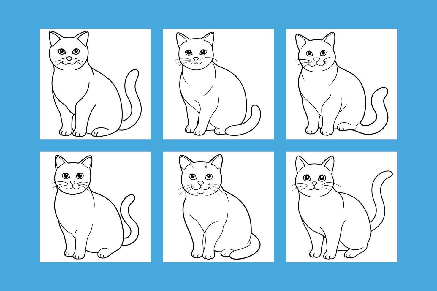British shorthair cat vector