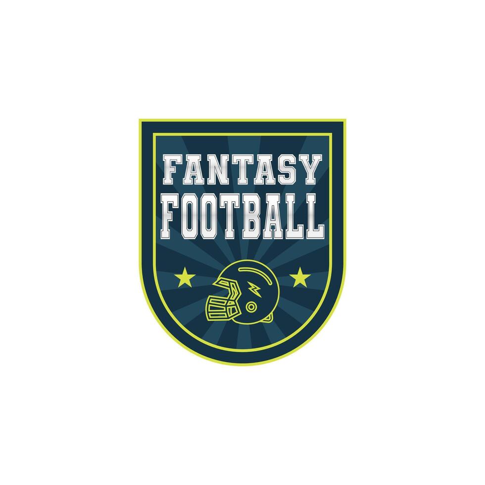 Fantasy Football Logo isolated in white vector