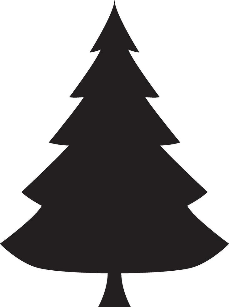 Christmas tree silhouette vector