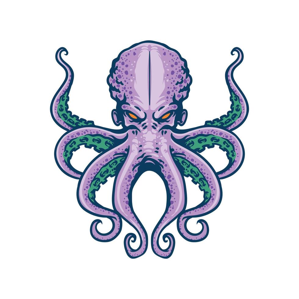 monster kraken isolated vector