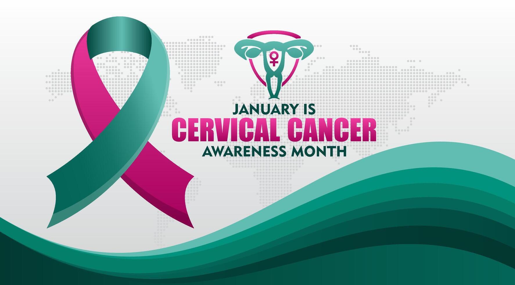 january's cervical cancer awareness month vector