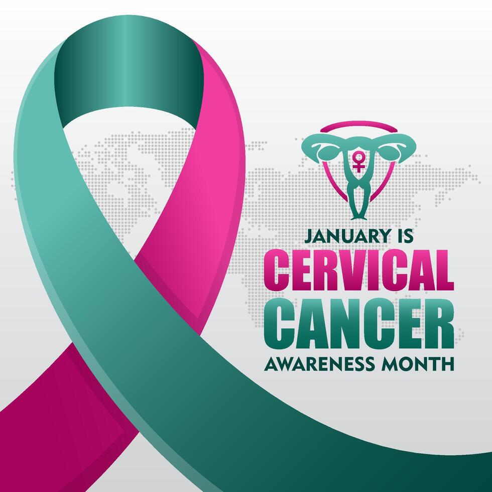 the world is shown with a pink and green ribbon vector