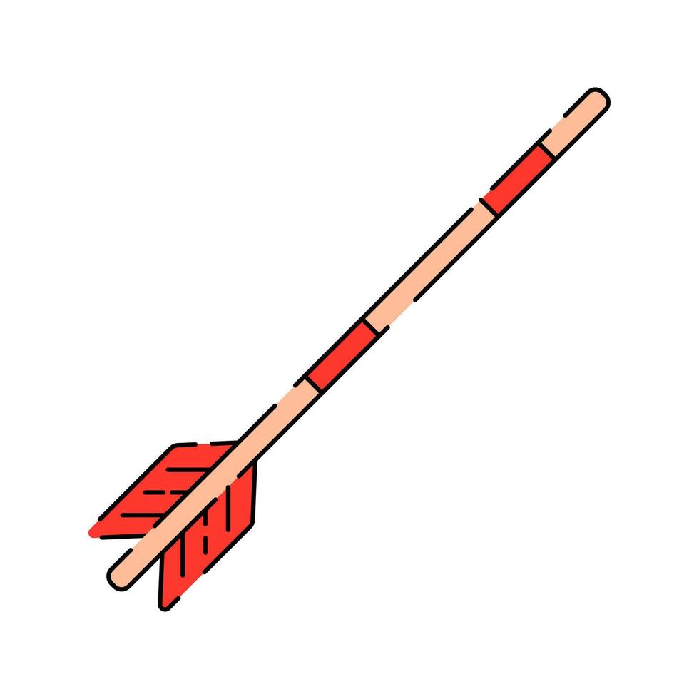 Japanese Arrow Icon Illustration with soft colour palette in flat design style Perfect for cultural designs and illustrations. vector