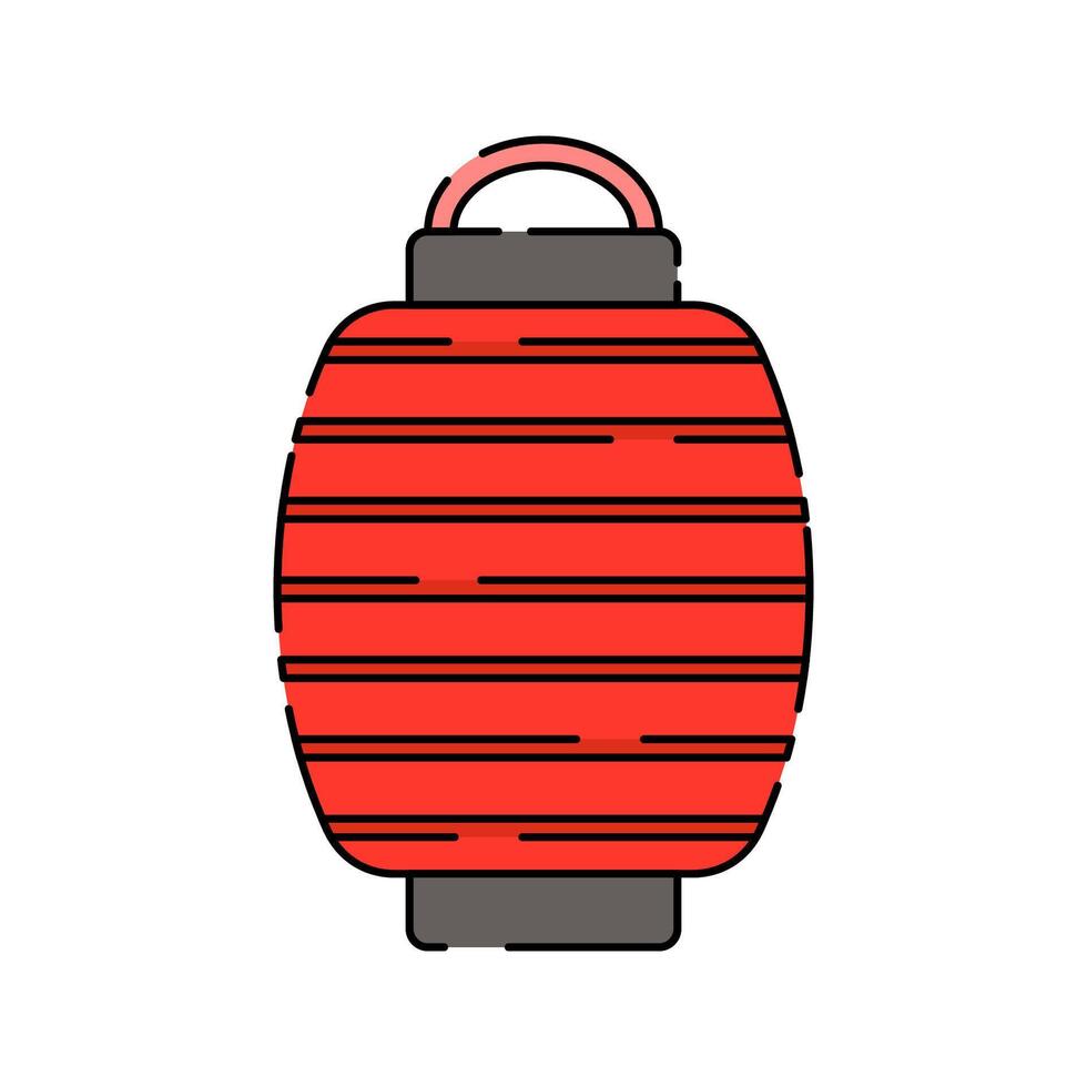 Japanese Lantern Icon Illustration with soft colour palette in flat design style Perfect for cultural designs and illustrations. vector