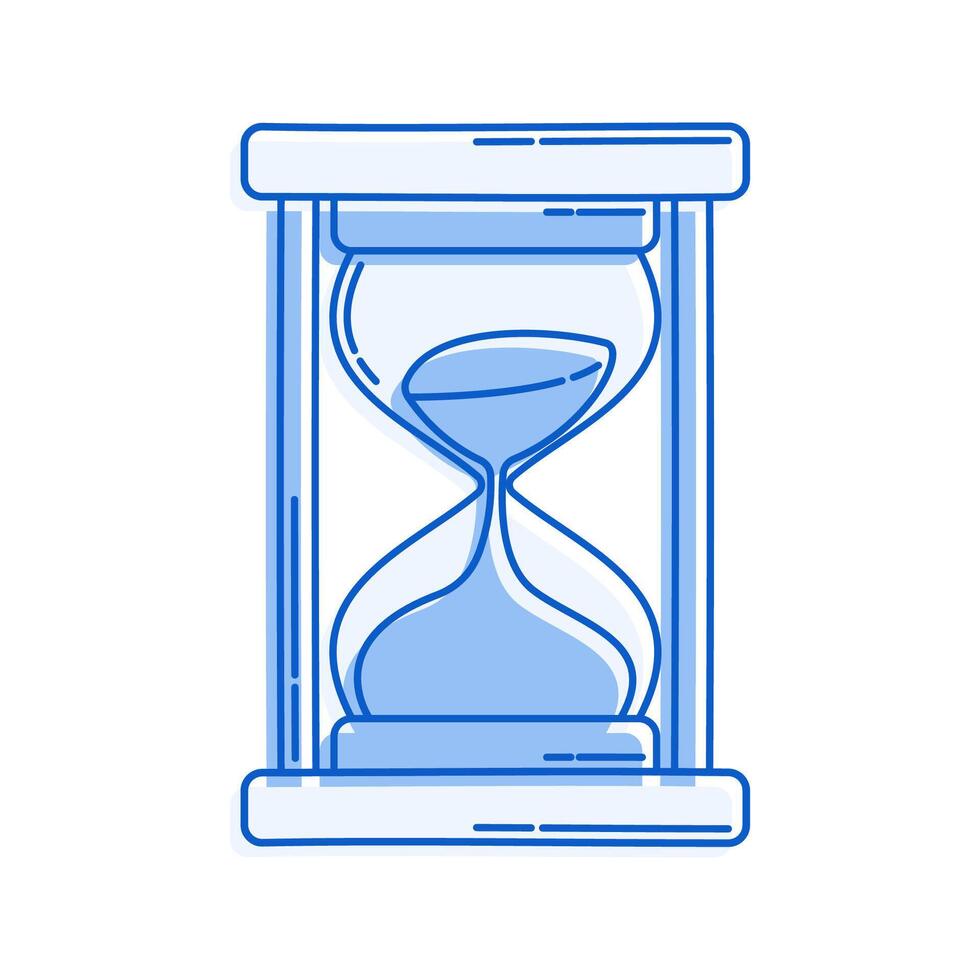 Hourglass Icon Illustration with pastel colour palette in doodle style perfect for Finance and Achievements theme design. vector