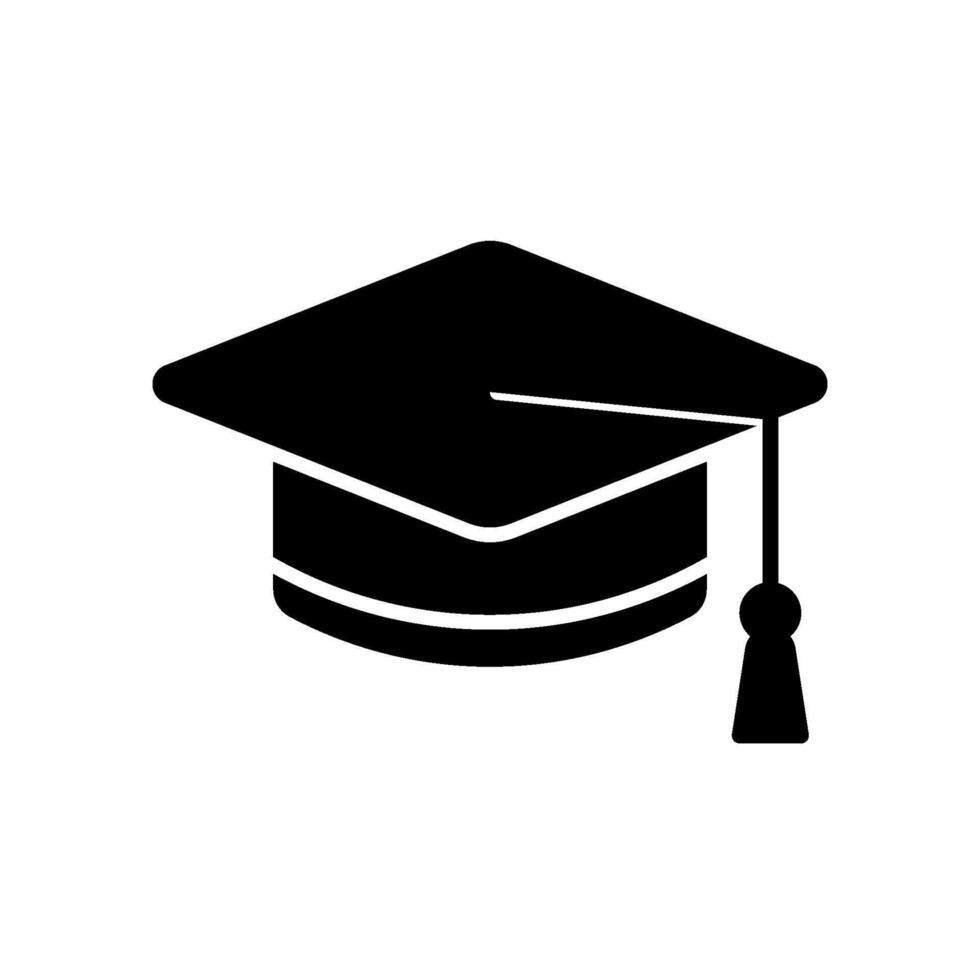 Graduation hat icon for education vector