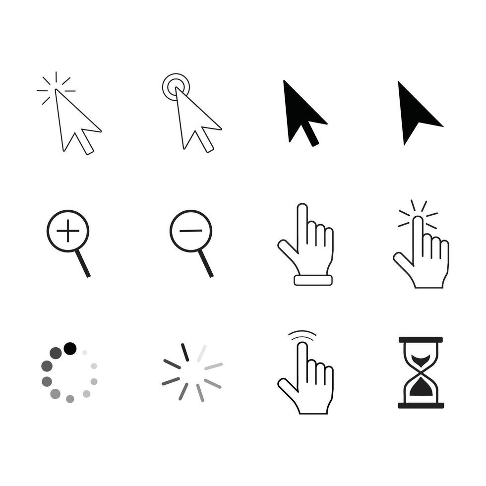 Creative Custom Mouse Cursor Designs vector
