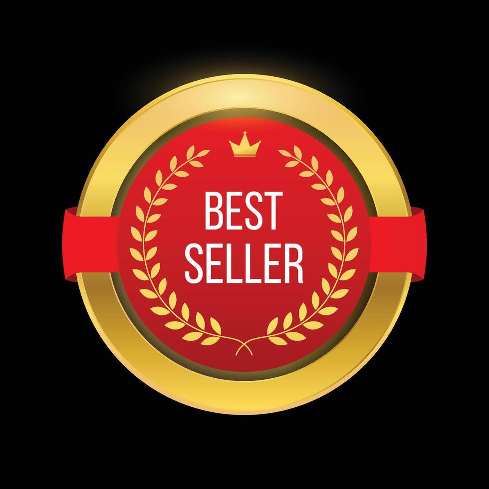 Best Seller with leaf for Top Products graphic art vector
