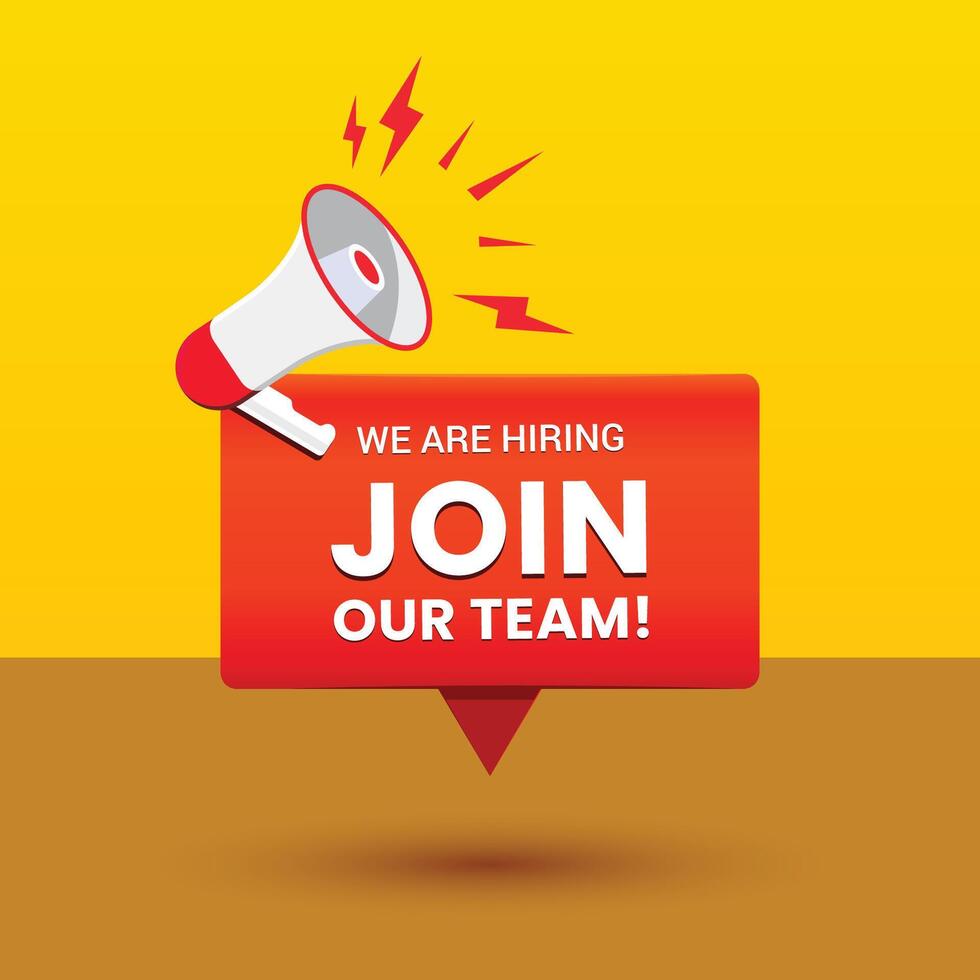 Join Our Team design with spiker vector