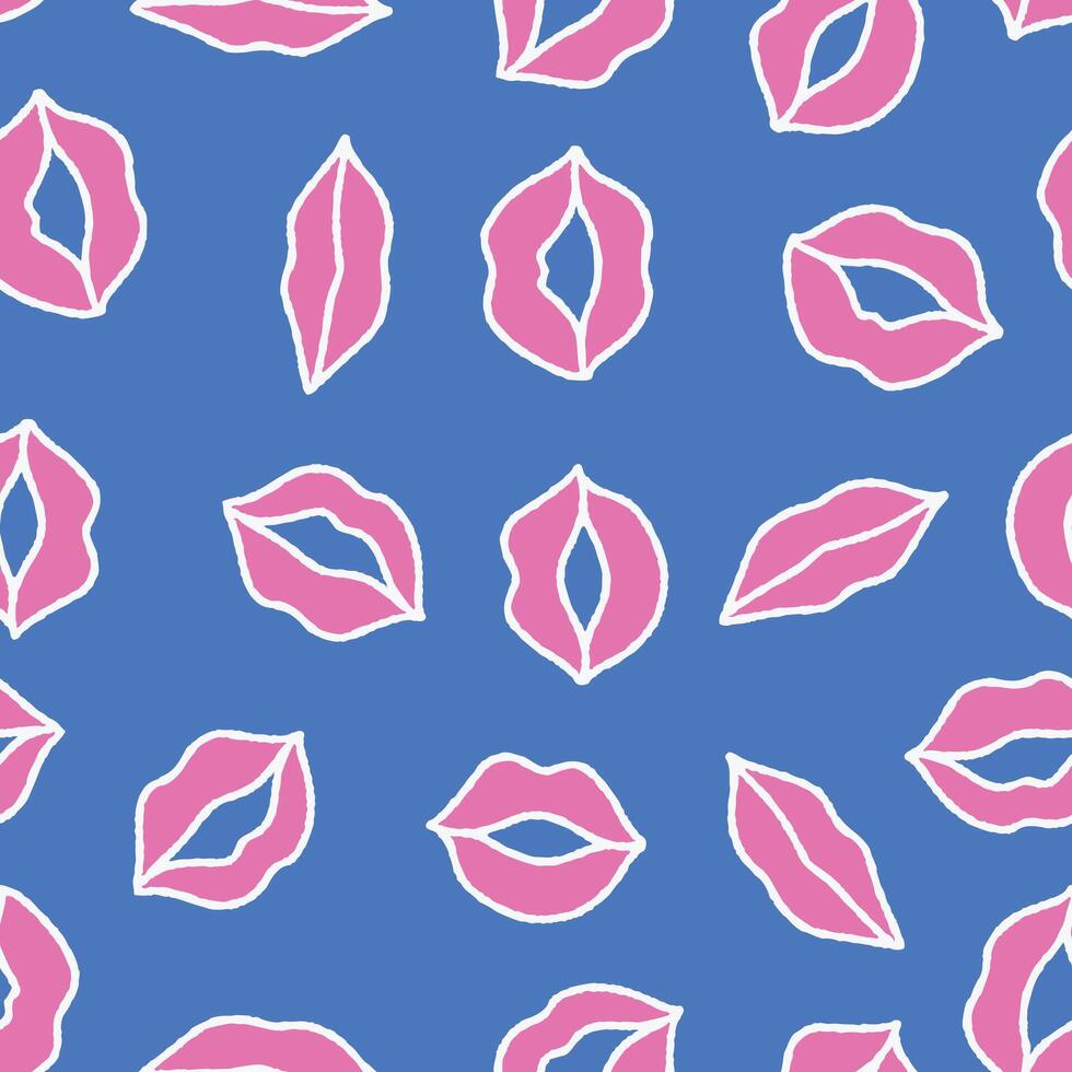 Lip Seamless Pattern illustration for Print, Wallpaper, Decoration. vector