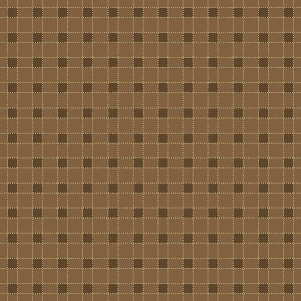 Seamless Geometric Plaid Check Pattern On Brown Background vector