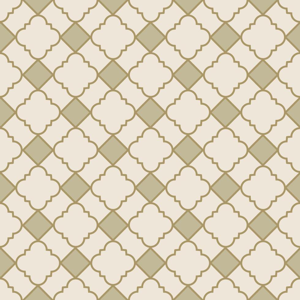 Seamless Grid Link Mesh Pattern On Ivory Background vector