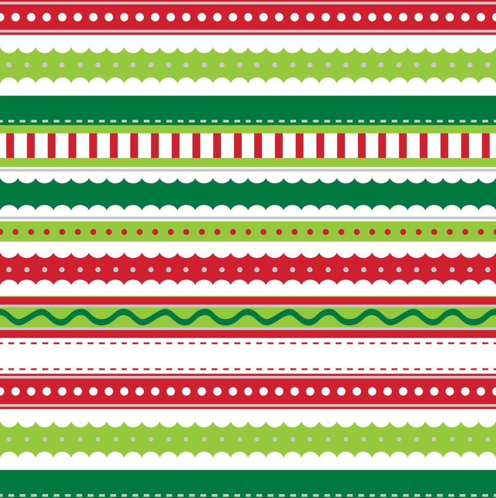 Seamless Christmas scrapbook embroidery pattern On White Background vector