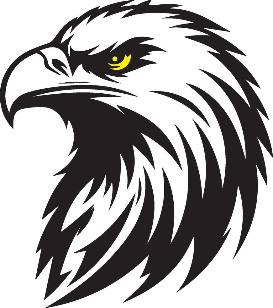 silhouette eagle design art vector