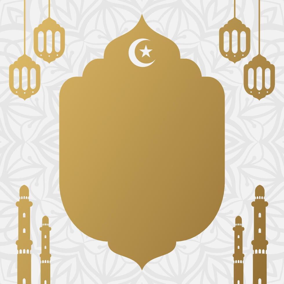 Elegant Islamic background with copy space area for text vector