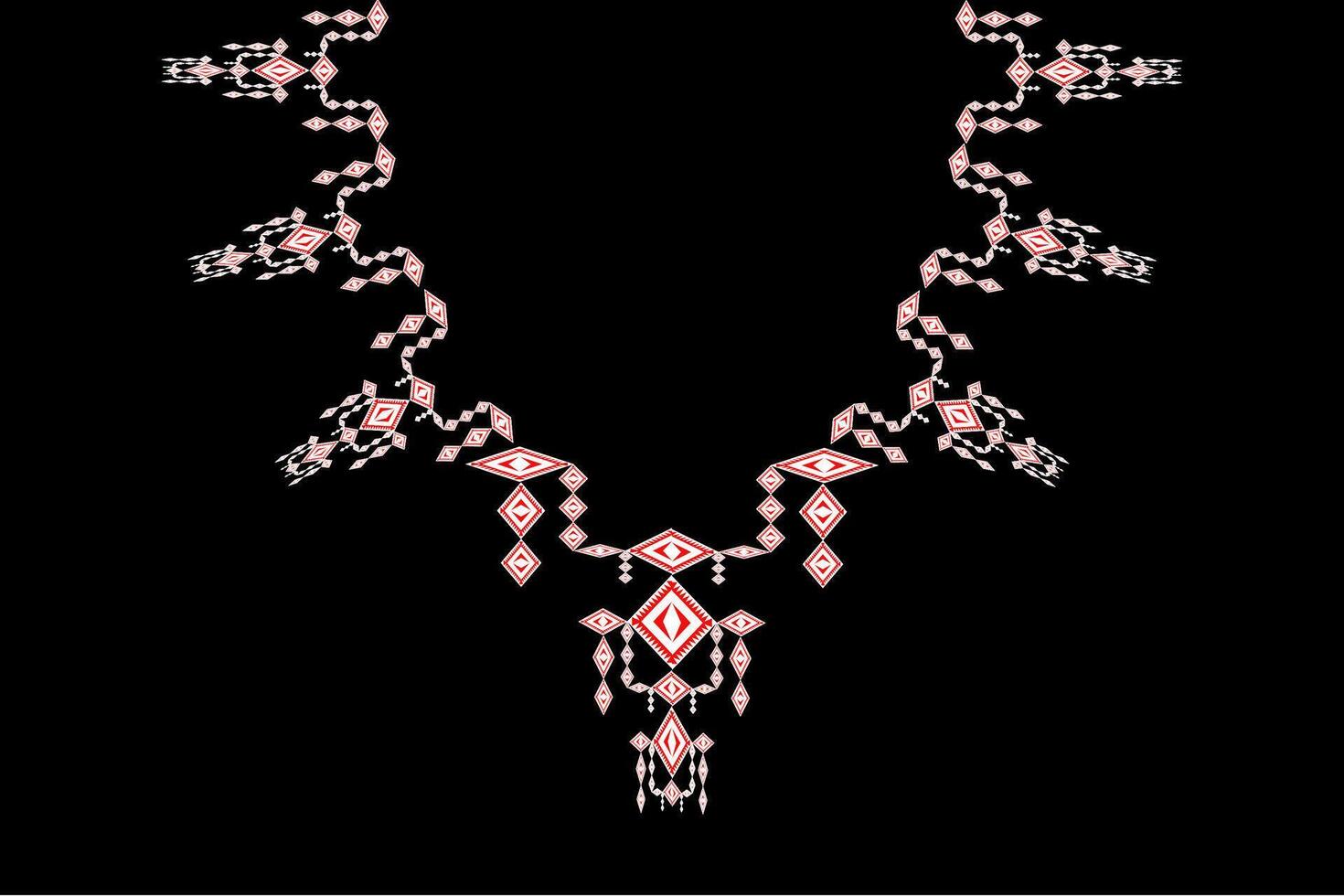 Beautiful neckline pattern,modern design. vector