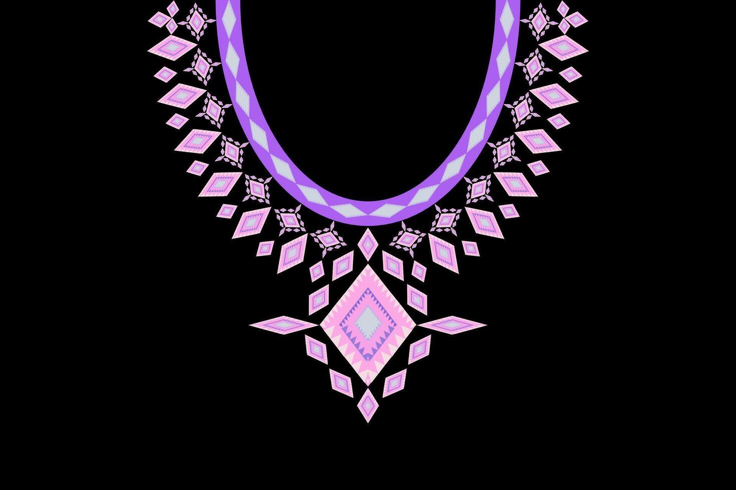 Beautiful neckline pattern,simply and modern striped. vector