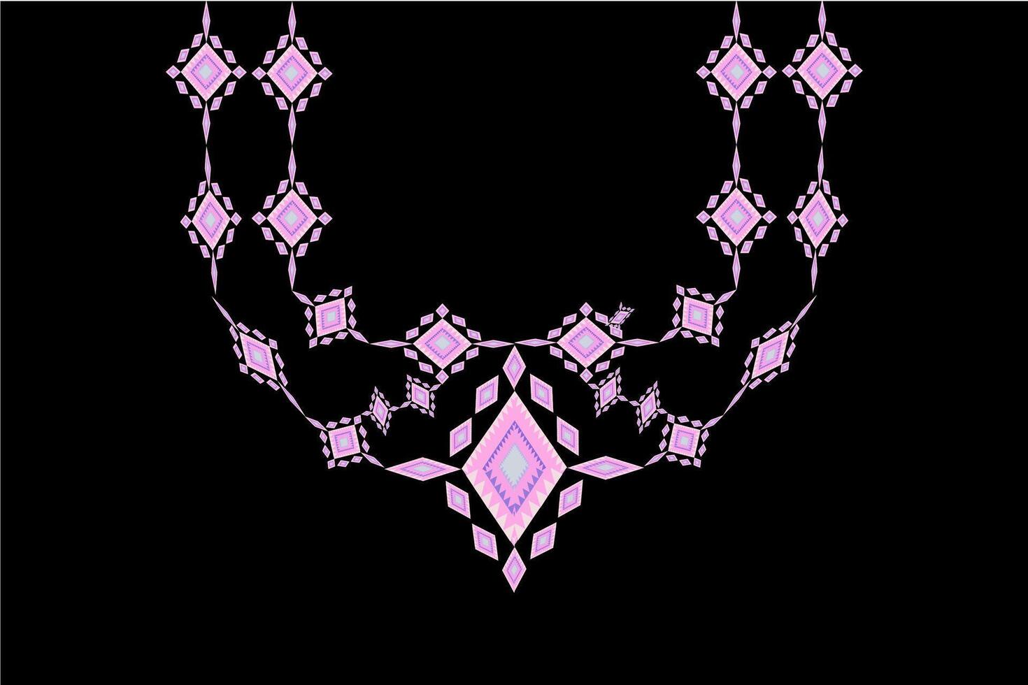Beautiful neckline pattern,ethnic modern collar striped. vector