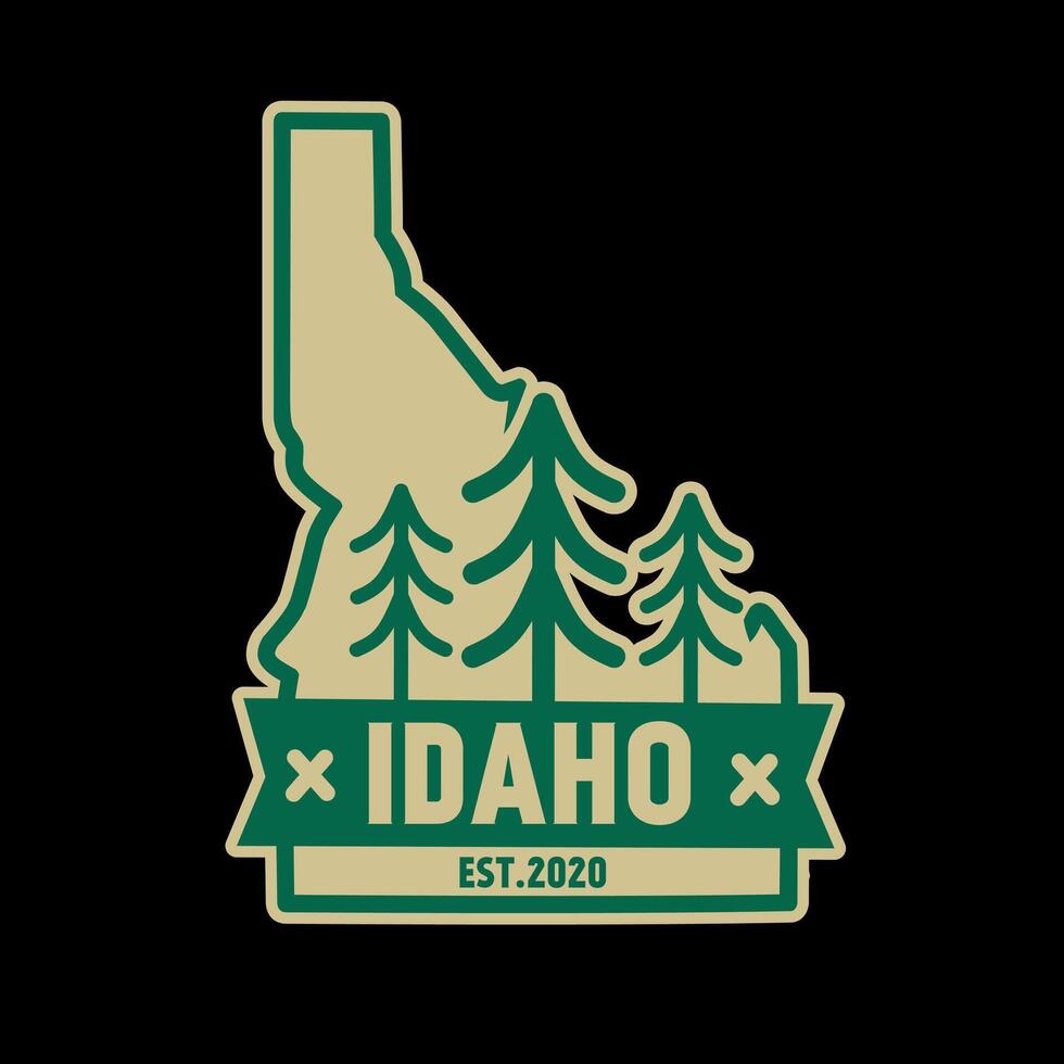 Idaho National Park in Simple Design Perfect for Print, Apparel, etc vector