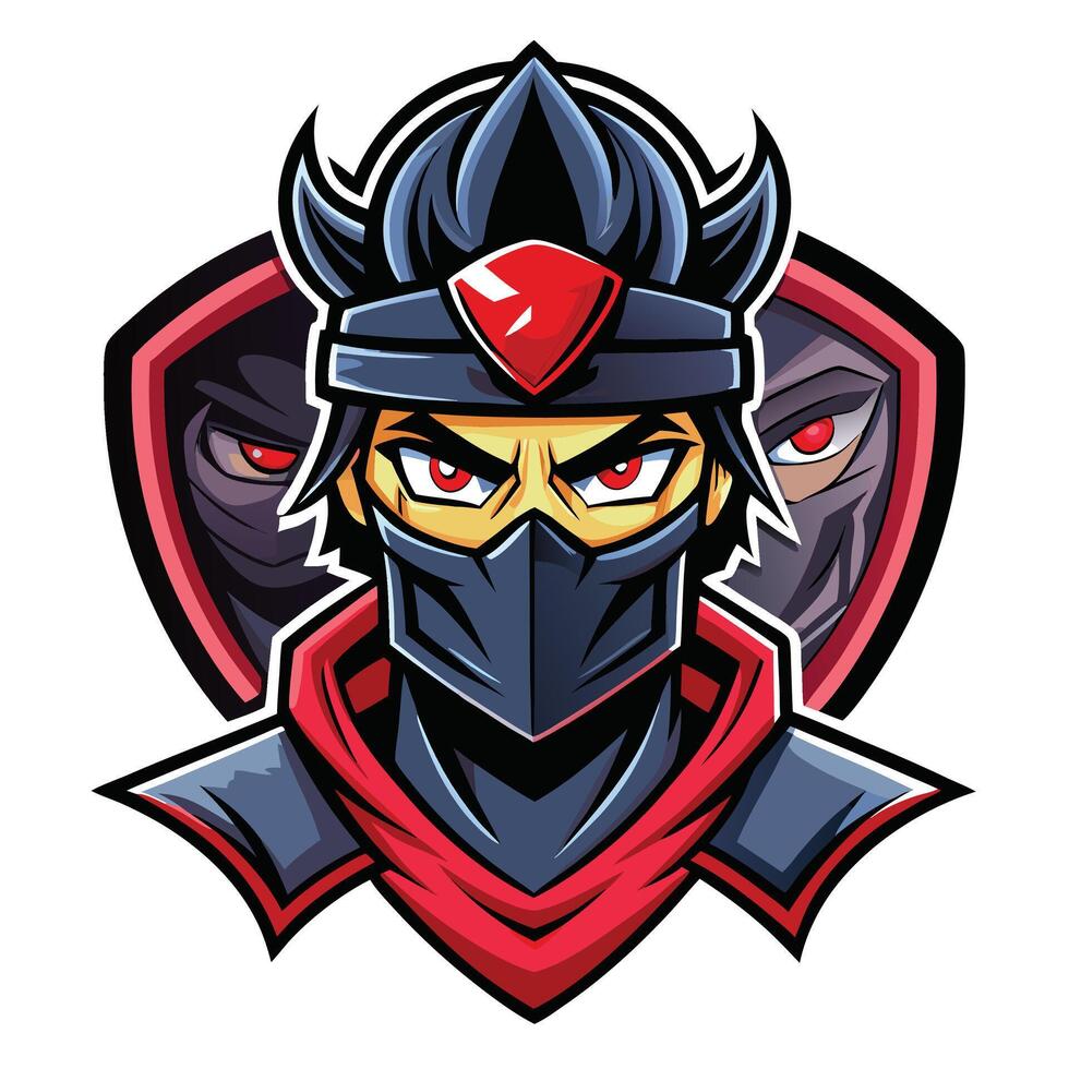 ninja mascot logo design vector